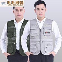 中老年多袋坎肩爸爸薄男背心馬甲春夏工裝釣魚導演馬甲大碼馬甲 外搭 漁夫 復古 大袋 男女 中-毛毛男裝 歷史價格詳細信息