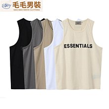 FOG ESSENTIALS男女背心復線T恤 背心，FEAR OF GOD疊穿籃球網眼寬松高街打底衫潮 黑色 米色雙色，高街風格寬松版型 歷史價格詳細信息