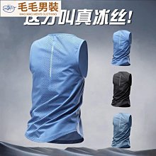 運裝男跑步健身無袖透氣背心夏季反光標誌冰絲速乾衣籃球訓練背心~鑫星精選 歷史價格詳細信息