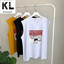 男士背心 字母背心 學生無袖T恤男 潮牌坎肩汗背心男 韓版寬松運動上衣 無袖t恤 港風chic個性上衣 跑步背心-勁霸服飾 歷史價格詳細信息