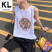 男士背心 字母背心 學生無袖T恤男 潮牌坎肩汗背心男 韓版寬松運動上衣 無袖t恤 港風chic個性上衣 跑步背心-勁霸服飾 歷史價格詳細信息