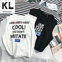 男士背心 字母背心 學生無袖T恤男 潮牌坎肩汗背心男 韓版寬松運動上衣 無袖t恤 港風chic個性上衣 跑步背心-勁霸服飾 歷史價格詳細信息