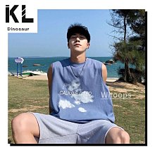 圓領無袖背心純棉港風陳冠希同款CLOT無袖T恤歐美潮牌情侶潮大碼寬松男女背心 歷史價格詳細信息