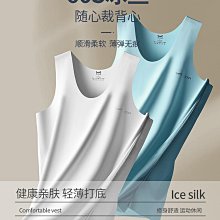 人背心男士莫代爾無痕涼感運動透氣內穿打底老頭衫汗衫夏季薄款 歷史價格詳細信息