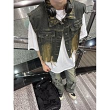 美式無袖牛仔背心男 薄款馬甲 小眾破洞無袖工裝夾克 復古牛仔外套 學院風牛仔馬甲-潮流精選 歷史價格詳細信息
