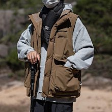 男士馬甲 棉馬甲男 冬季馬甲外套 無袖棉服 外穿棉衣馬甲 精品男裝  冬季立領羔羊毛領男士休閒拼接羽絨棉馬甲工裝潮流 歷史價格詳細信息