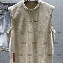 無袖t恤男夏季運動無袖上衣 背心 潮牌ins 好穿 個性馬甲夏天寬松男士坎肩短袖-毛毛男裝 歷史價格詳細信息