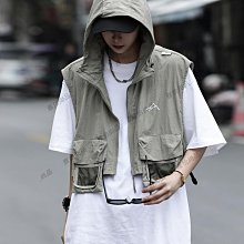 短款馬甲男夏季外搭機能風立領馬夾男潮ins寬松百搭坎肩背心男潮機能背心-雅怡尚品 歷史價格詳細信息