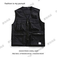 背心馬甲工裝男日系痞帥穿搭設計感戶外機能風寬松休閑連帽外套潮機能背心-雅怡尚品 歷史價格詳細信息