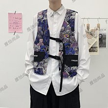 美式街頭嘻哈痞帥黑色坎肩背心男款重磅純棉寬松休閑無袖上衣-毛毛男裝 歷史價格詳細信息