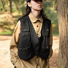 日系復古多口袋工裝短款馬甲男女夏季戶外機能風無袖坎肩寬松外套機能背心-雅怡尚品 價格比較,價格查詢,歷史價格詳細信息