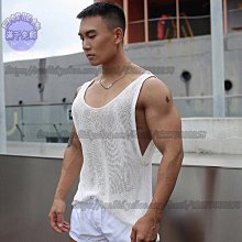 夏季針織健身男工字背心緊身直條紋時尚男士訓練無袖背心男款 歷史價格詳細信息