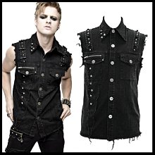 ＊MINI PUNK LOLO＊黑暗龐克視覺-惡魔軍團絕命暗殺部隊頹廢抓破個性造型背心(WT-563)PUNK 歷史價格詳細信息