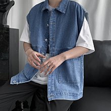 牛仔馬甲男寬鬆百搭休閒百搭背心外套復古工裝背心無袖外套大尺碼牛仔無袖上衣【B0221】 牛仔馬甲男士緊身無袖-潮流精選 歷史價格詳細信息