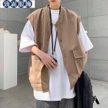 工裝馬甲外套 男外套 薄款 簡約外套 韓版潮流西服 休閒寬鬆男士正裝 韓版夾克 多袋馬甲（JCC666）【壹號站】 歷史價格詳細信息
