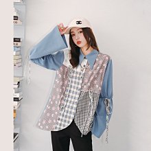 熱銷 長袖襯衫襯衣女裝襯衫女長袖韓版襯衣女設計感小眾襯衫花襯衫上衣女 可開發票 歷史價格詳細信息