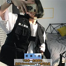 特賣-工裝馬甲潮牌機能戰術工裝馬甲男士春秋季純棉無袖背心潮流多口袋坎肩夾克 歷史價格詳細信息