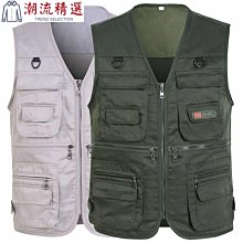 男士 多口袋工裝 攝影 釣魚背心 戶外坎肩外套 新款馬甲 春秋休閑 薄款 寬松 歷史價格詳細信息