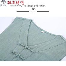 寬鬆背心 大尺碼背心 復古背心 亞麻背心 亞麻薄款男盤扣棉麻無袖馬甲背心無袖短褲兩件套唐裝馬褂套裝-潮流精選 歷史價格詳細信息