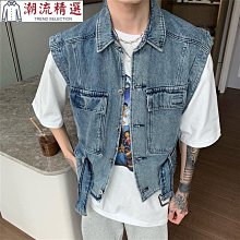 ins潮牌工裝馬甲背心包港風嘻哈機能反光胸包運動戰術雙肩背包男~鑫星精選 歷史價格詳細信息