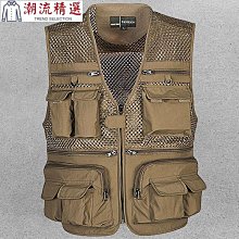 【可開發票】戶外攝影馬甲 多口袋休閒背心 寬鬆大尺碼釣馬甲 工作背心 工裝背心 歷史價格詳細信息