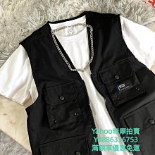 多口袋戰術馬甲 機能背心外套 男女 百搭外穿 嘻哈上衣服 歷史價格詳細信息