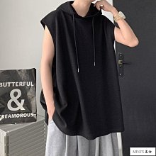 男生衣著 連帽背心 冰絲帽T 無袖帽T 垂墜感連帽背心 四面彈無袖大學t 帽T男 薄款 涼感 透氣 冰絲材質 時尚-潮流精選 歷史價格詳細信息
