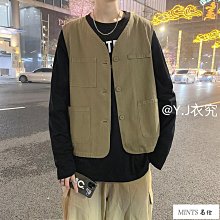 現貨 工裝背心 口袋背心 多口袋 復古釘釦 釣魚背心 戰術背心 男女生 外搭 背心【MN06】 歷史價格詳細信息