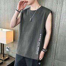 背心無袖T賉 夏季男生休閑運動背心男寬松潮流無袖T恤衣服汗衫坎肩衣服打底衫-MINTS名仕男裝 歷史價格詳細信息