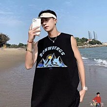 大尺碼夏季背心男潮流百搭寬鬆休閒上衣圓領無袖上衣學院風薄款透氣運動背心無袖上衣大尺碼lord-MINTS名仕男裝 歷史價格詳細信息