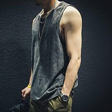 無袖圓領背心男士夏季港風潮流汗衫ins寬松時尚打底上衣-潮流e線 歷史價格詳細信息