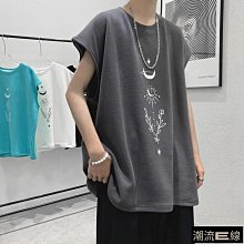 大尺碼夏季背心男潮流百搭寬鬆休閒上衣圓領無袖上衣學院風薄款透氣運動背心無袖上衣大尺碼lord-MINTS名仕男裝 歷史價格詳細信息