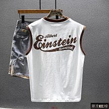 無袖上衣 背心 男潮牌ins寬松休閑男裝夏季運動健身坎肩男士無袖t恤-毛毛男裝 歷史價格詳細信息