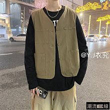 現貨 工裝背心 口袋背心 多口袋 復古釘釦 釣魚背心 戰術背心 男女生 外搭 背心【MN06】 歷史價格詳細信息