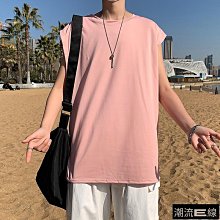 寬鬆坎肩男背心韓版吊嘎港風✟✆✙【FP1104】 夏季棉質背心男士港風小恐龍印花坎肩潮流外穿寬松帥氣無袖t恤男  滿599免運 歷史價格詳細信息