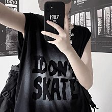 背心 無袖 T恤 ???? 夏季bf風無袖t恤背心男韓版潮流ins籃球運動潮牌百搭砍袖上衣馬甲-MINTS名仕男裝 歷史價格詳細信息