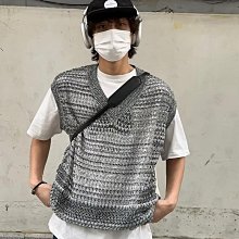 鏤空針織馬甲女 針織背心 辣妹設計感外穿背心 無袖罩衫 長版背心 無袖上衣 女裝 衣服-靚莎優選 歷史價格詳細信息