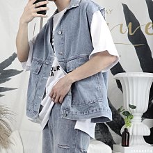 牛仔馬甲男寬鬆百搭休閒百搭背心外套復古工裝背心無袖外套大尺碼牛仔無袖上衣【B0221】 牛仔馬甲男士緊身無袖-潮流精選 歷史價格詳細信息