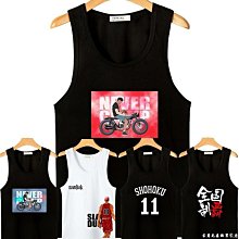 灌籃高手櫻木花道背心短袖無袖純棉T恤男女休閑寬松動漫籃球字母#男裝 歷史價格詳細信息