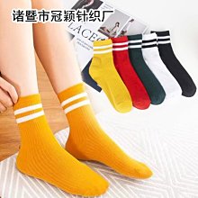 條紋二條槓襪子日系棒球襪籃球情侶學院風中筒襪潮純棉運動男女襪 歷史價格詳細信息