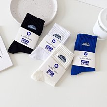 刺繡秋冬襪子男中筒襪女長襪ins潮流高筒白色運動吸汗棉襪4雙潮襪 歷史價格詳細信息