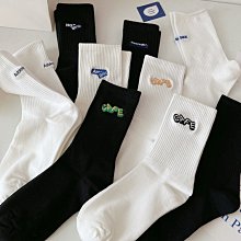 字母襪子男女中筒襪ins潮百搭個性運動籃球滑板長襪嘻哈潮牌棉襪 歷史價格詳細信息