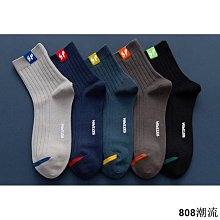 808潮流襪子男中筒襪素色防臭吸汗秋冬季加厚保暖純棉襪運動男士女士冬季長筒長襪 歷史價格詳細信息
