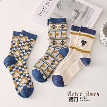 襪子女復古花朵中筒襪ins潮百搭外穿森林系秋冬女士純棉長襪批發 歷史價格詳細信息