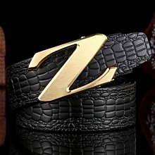 【熱賣精選】男士真皮自動扣皮帶條雙面頭層純牛皮帶卡槽光面3.5無扣頭腰帶荔枝紋底面 腰帶 腰封 歷史價格詳細信息