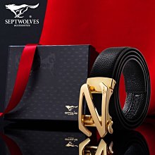 七匹狼男士皮帶真皮2021新款純頭層牛皮腰帶高檔自動扣~特價 歷史價格詳細信息