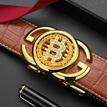 堡卡馳袋鼠正品男士皮帶新款真皮自動扣腰帶高檔商務休~特價 歷史價格詳細信息