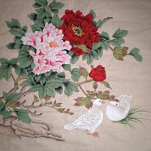 yes99buy加盟-寫意字畫-橫幅客廳掛畫 手繪真跡國畫牡丹花畫   預購7天+現貨 歷史價格詳細信息