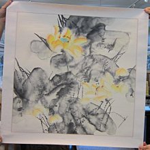 『府城畫廊-手繪國畫』荷花錦鯉畫－九如圖－年年有餘－67x127－(含框價)－有實體店面－請查看關於我聯繫－AB123 歷史價格詳細信息