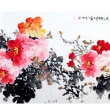 【幸運星】  純手繪 牡丹畫 國畫 牡丹 花開富貴 水墨畫 風水畫  開運 夫妻和睦 增加異性緣 已裱捲軸 無框畫 歷史價格詳細信息